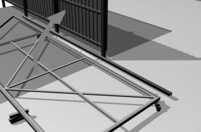 Конструкция консольных откатных ворот с верхней балкой, 19 фото с процессом изготовления и примерами работ